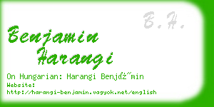 benjamin harangi business card